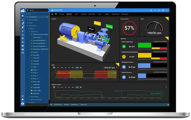 ExoSense Condition Monitoring dashboard